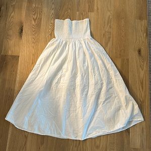Urban outditters white cotton strapless dress